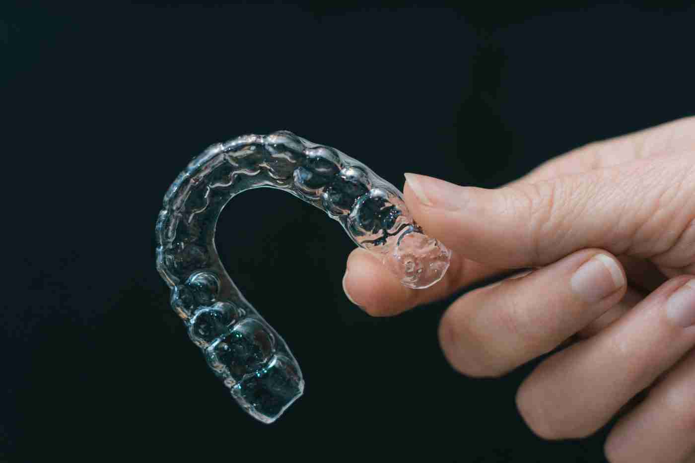 Custom clear night guard for teeth grinding