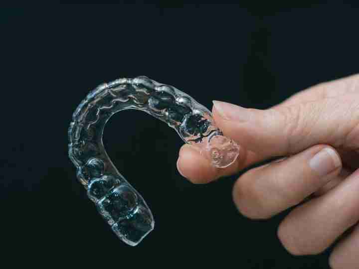 Custom clear night guard for teeth grinding