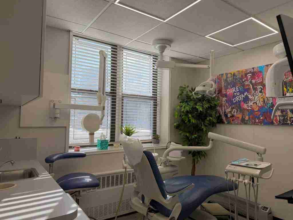 Reception area at Infinity Smiles in Flushing, NY
