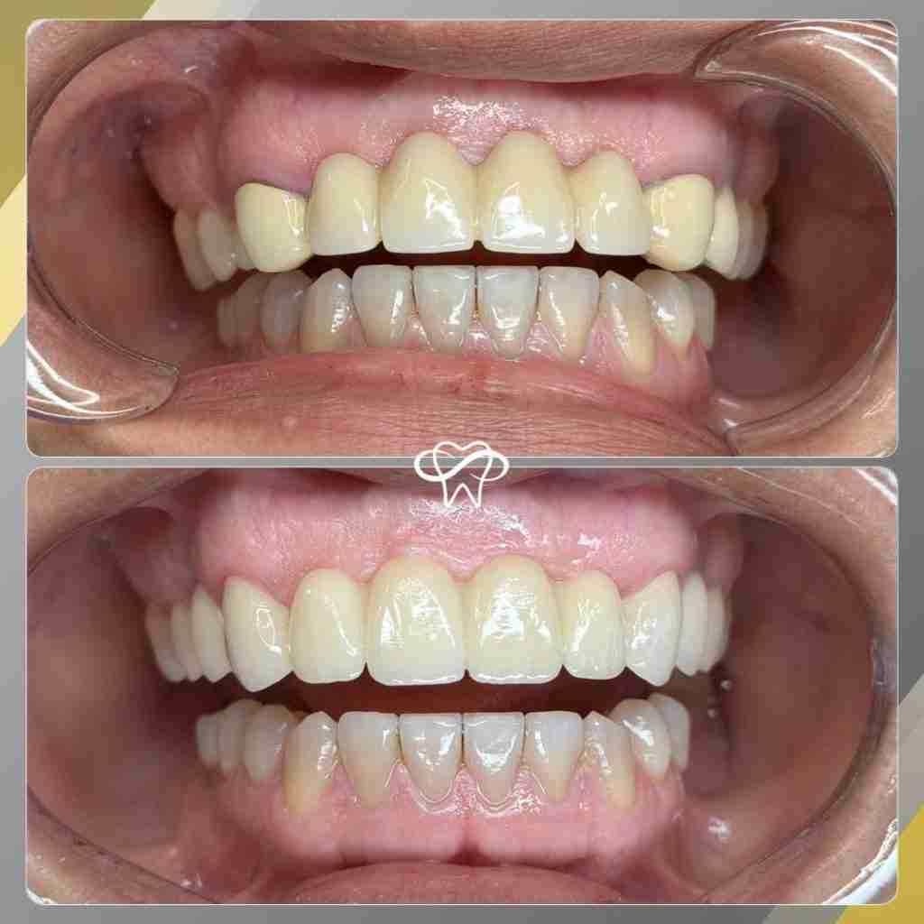 Before and after smile transformation at Infinity Smiles dental office in Flushing NY
